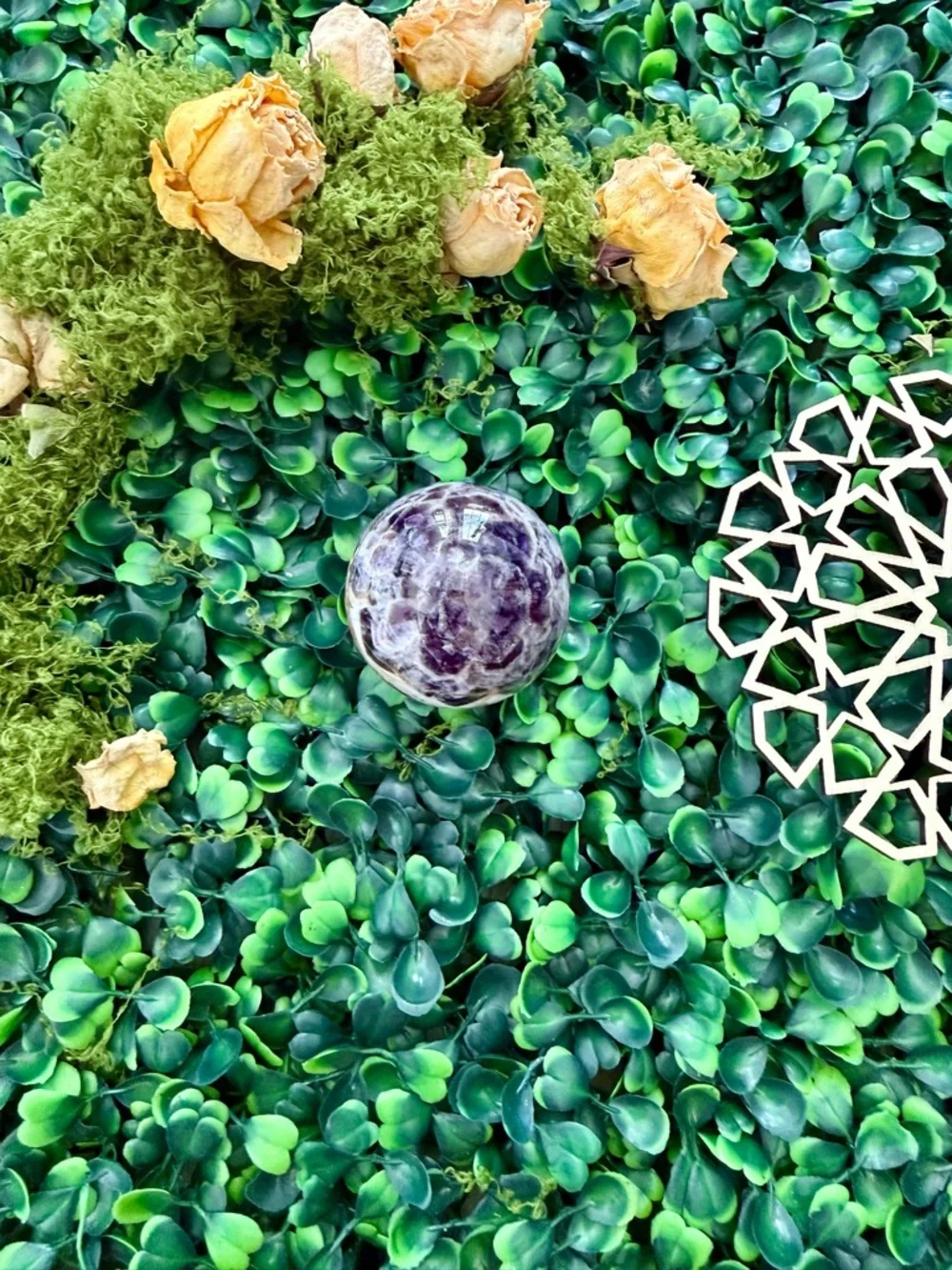 Dream Amethys sphere || Chevron Amethyst Crystal orb